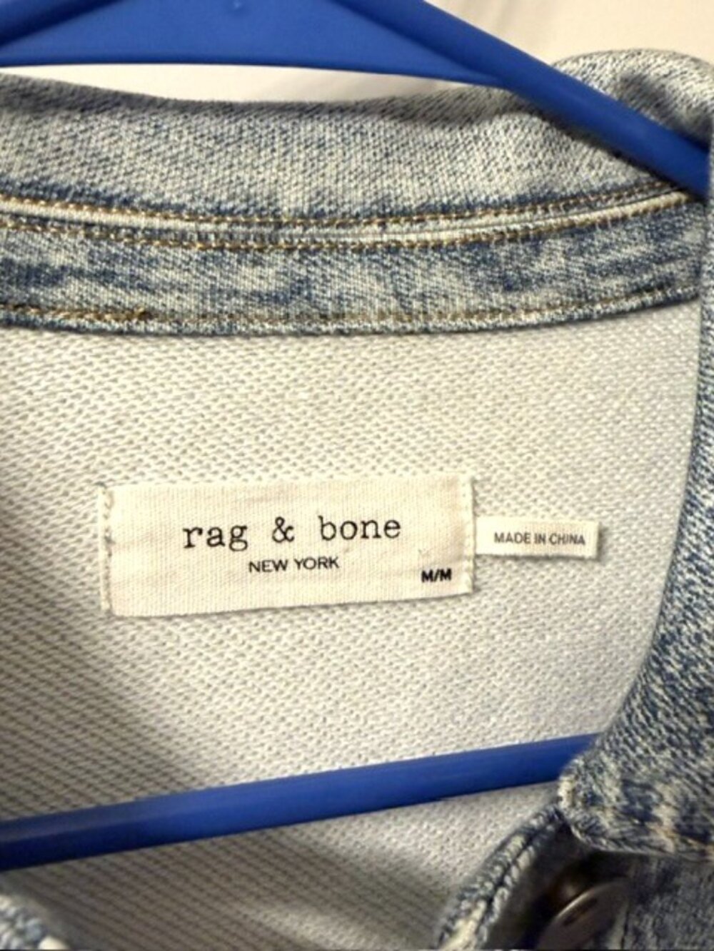 Rag and Bone Miramar Cropped Denim Print Jacket Size Medium - Picture 13 of 16